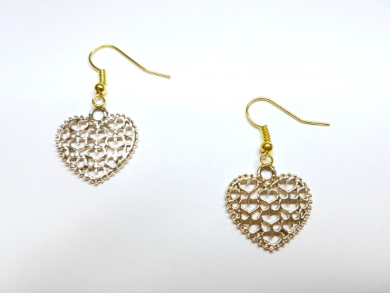 Preview: Herz Ohrringe goldfarben heart